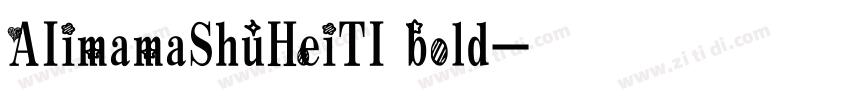 AIimamaShuHeiTI bold字体转换